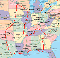 US Driving Map - Click to view enlarged